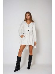 Steve Madden Płaszcz przejściowy w kolorze białym rozmiar: M. Białe płaszcze damskie Steve Madden, m, bez wzorów, z tkaniny, bez kaptura. Za 260.99 zł.