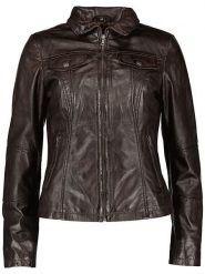 7eleven Skórzana kurtka "Peru" w kolorze ciemnobrązowym rozmiar: 50. Brązowe kurtki damskie 7eleven, bez wzorów, ze skóry, bez kaptura. Za 378.63 zł.