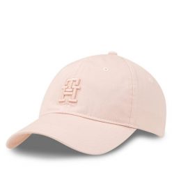Czapka z daszkiem Tommy Hilfiger. Czerwone czapki z daszkiem damskie Tommy Hilfiger, bez wzorów. Za 119.99 zł.