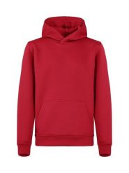 Clique Miami Hoody Junior - Czerwona bluza z kapturem z bawełny i poliestru z. Czerwone bluzy damskie CLIQUE, bez wzorów, z bawełny, z kapturem. Za 154.32 zł.