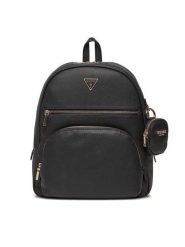 Guess Plecak HWBG90 06330 Czarny. Czarne plecaki Guess, z aplikacjami, ze skóry. Za 279.99 zł.