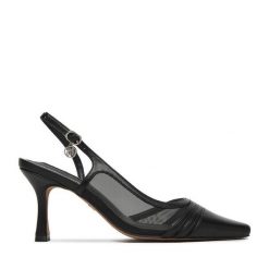 Szpilki Nine West. Czarne szpilki damskie Nine West, bez wzorów, bez obcasa, na szpilce, bez zapięcia. Za 229.99 zł.