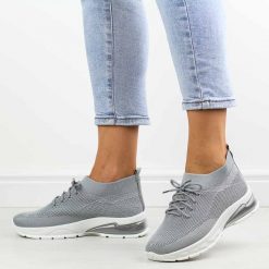 Szare sportowe buty damskie Potocki 25009. Szare obuwie sportowe casual damskie POTOCKI, z tkaniny. Za 99.00 zł.