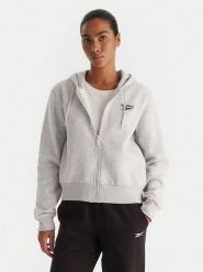 Reebok Bluza Viola RK25171CCW Szary Regular Fit. Szare bluzy damskie Reebok, l, bez wzorów, z bawełny, bez kaptura. Za 249.99 zł.