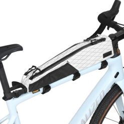 Torba rowerowa na ramę długa Rhinowalk BHD0015 2,1L bikepacking. Czarne torby sportowe RHINOWALK, bez wzorów, z materiału. Za 199.00 zł.