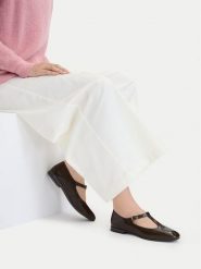 Lasocki Baleriny CEO-RST-ROMI-103 Brązowy. Brązowe balerinki damskie Lasocki, bez wzorów, z lakierowanej skóry. Za 169.99 zł.