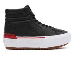Buty do chodzenia damskie Vans UA SK8HI Stacked. Czarne obuwie sportowe damskie Vans, z materiału, za kostkę, bez zapięcia, trekkingowe. Za 619.99 zł.