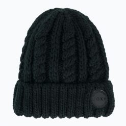 Czapka zimowa damska ROXY Tram Beanie. Czarne czapki damskie Roxy, na zimę, bez wzorów, z materiału. Za 139.99 zł.