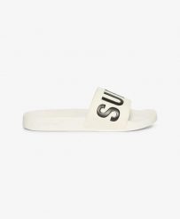Superdry Vegan Core Pool Klapki z formowaną podeszwą – OPTIC/BLACK. Czarne klapki damskie Superdry, bez wzorów, z poliesteru, bez obcasa, bez zapięcia. Za 156.10 zł.