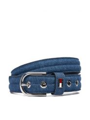 Tommy Jeans Pasek Damski Denim Cool 3.5 AW0AW18046 Niebieski. Niebieskie paski damskie Tommy Jeans, bez wzorów, z denimu. Za 239.99 zł.