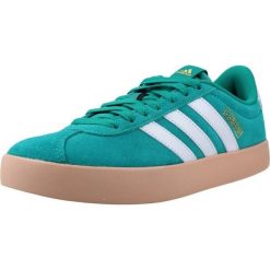Buty ADIDAS VL COURT 3.0 Zielony. Zielone obuwie trekkingowe damskie Adidas, z tkaniny, bez zapięcia. Za 312.30 zł.