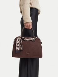 Nine West Torebka CEO-HELLESA-LDA9422 Brązowy ciemny. Brązowe kuferki damskie Nine West, bez wzorów, ze skóry, bez dodatków. Za 279.99 zł.