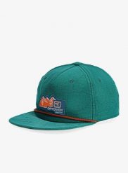 Czapka z daszkiem Ortovox Vintage Badge Cap - pacific green. Zielone czapki z daszkiem damskie ORTOVOX, na lato, z aplikacjami, z bawełny. Za 163.79 zł.