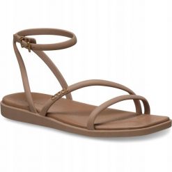Sandały dla Kobiet Crocs Miami Ankle Strap Sandal. Brązowe sandały damskie Crocs, bez wzorów, z materiału, bez obcasa, na obcasie, bez zapięcia. Za 199.99 zł.