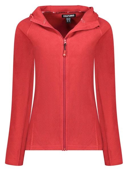 ANAPURNA Kurtka polarowa "Tugoodana" w kolorze czerwonym rozmiar: S. Czerwone kurtki damskie ANAPURNA, s, bez wzorów, z polaru, bez kaptura. Za 56.79 zł.