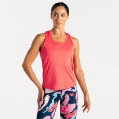 Damska koszulka sportowa bez rękawów Modernize II. Czerwone koszulki sportowe damskie Dare 2b, bez wzorów, bez ramiączek, trekkingowe. W wyprzedaży za 94.30 zł.