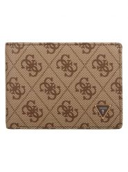 Guess Skórzane etui "Milano" w kolorze beżowo-jasnobrązowym na karty rozmiar: onesize. Brązowe portfele damskie Guess, z aplikacjami, z materiału. Za 217.99 zł.