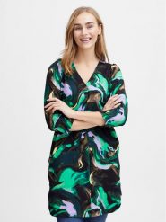Fransa Sukienka koszulowa 20612138 Zielony Regular Fit. Zielone sukienki damskie Fransa, bez wzorów, z syntetyku, bez ramiączek. Za 109.99 zł.