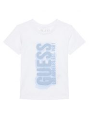 Guess T-Shirt N6RI11 K8HM4 Biały Regular Fit. Białe t-shirty i koszulki chłopięce Guess, z aplikacjami, z bawełny, bez kołnierzyka, bez ramiączek. Za 89.99 zł.
