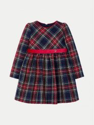 Mayoral Sukienka elegancka 4911 Bordowy Regular Fit. Czerwone sukienki dziewczęce Mayoral, bez wzorów, z syntetyku, bez ramiączek. Za 139.99 zł.