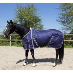 Bawełniana koszulka dla koni T de T. Niebieskie koszulki damskie T DE T, bez wzorów, z bawełny, bez kołnierzyka, bez ramiączek. Za 282.00 zł.