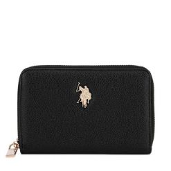 Portfel U.S. Polo Assn. Czarne portfele damskie U.S. Polo Assn., bez wzorów. Za 159.99 zł.