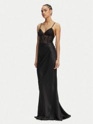 Elisabetta Franchi Sukienka wieczorowa AB-R53-62E2-V760 Czarny Slim Fit. Czarne sukienki damskie Elisabetta Franchi, bez wzorów, z syntetyku, wizytowe, bez ramiączek. Za 3,229.00 zł.