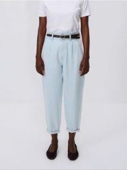 Jeansy paperbag - turkusowy. Niebieskie jeansy damskie Reserved. Za 139.99 zł.