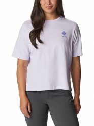 Columbia Koszulka "North Cascades™" w kolorze fioletowym rozmiar: XS. Różowe bluzki damskie Columbia, xs, bez wzorów, z bawełny, bez kołnierzyka, bez ramiączek. Za 48.28 zł.