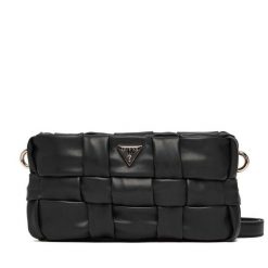 Torebka Guess. Czarne listonoszki damskie Guess, z aplikacjami, bez dodatków. Za 639.99 zł.