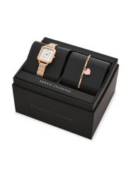 Armani Exchange Zegarek AX7164SET Różowy. Czerwone, analogowe zegarki damskie Armani Exchange. Za 889.99 zł.