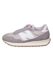 New Balance Skórzane sneakersy "237" w kolorze szaro-beżowym rozmiar: 42. Brązowe obuwie sportowe damskie New Balance, ze skóry, bez zapięcia. Za 289.88 zł.