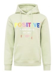 Zwillingsherz Bluza "Positive" w kolorze zielonym rozmiar: M. Zielone bluzy damskie Zwillingsherz, m, bez wzorów, z kapturem. Za 202.03 zł.