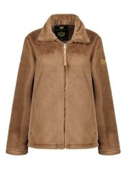 Geographical Norway Kurtka polarowa "Tofure" w kolorze jasnobrązowym rozmiar: L. Brązowe kurtki damskie Geographical Norway, l, bez wzorów, z polaru, bez kaptura. Za 134.53 zł.