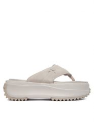 Converse Japonki A20651C Szary. Szare klapki damskie Converse, bez wzorów, z materiału, bez obcasa, bez zapięcia. Za 379.99 zł.