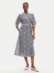 Munthe Sukienka koszulowa Pum 252132525224 Granatowy Regular Fit. Niebieskie sukienki damskie Munthe, bez wzorów, z bawełny, bez ramiączek. Za 1,139.00 zł.