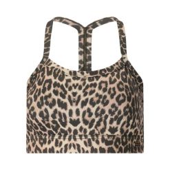 Sportowa biustonosz damski z nadrukiem Athlecia Bloom V2. Brązowe biustonosze sportowe damskie Athlecia, bez wzorów. Za 172.00 zł.