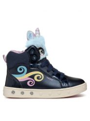 Geox Sneakersy J Skylin Girl J468WA 0NFBH C4243 D Granatowy. Niebieskie buty sportowe dziewczęce Geox, bez wzorów, ze skóry, bez zapięcia. Za 249.99 zł.