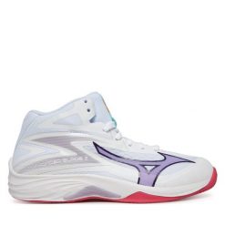 Buty halowe Mizuno. Białe obuwie sportowe casual damskie Mizuno, bez zapięcia. Za 449.99 zł.