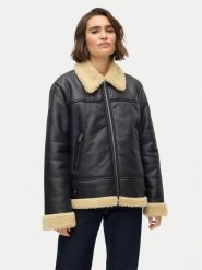 Vero Moda Kurtka z imitacji skóry Kay 10310165 Czarny Regular Fit. Czarne kurtki damskie Vero Moda, xs, bez wzorów, ze skóry, bez kaptura. Za 259.99 zł.