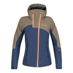 Kurtka damska narciarska Hannah Maky COL olive/mood indigo 10000 mm. Niebieskie kurtki damskie Hannah, bez wzorów, bez kaptura. W wyprzedaży za 499.00 zł.