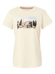 Regatta Koszulka "Fingal IX" w kolorze kremowym do biegania rozmiar: 42. Brązowe koszulki damskie Regatta, bez wzorów, z materiału, bez kołnierzyka, bez ramiączek. Za 34.93 zł.