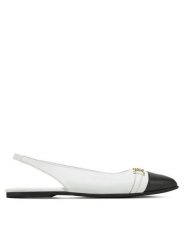 TWINSET Baleriny 251GCJ026 Biały. Białe balerinki damskie Twinset, bez wzorów, ze skóry. Za 489.99 zł.