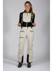 Maul Sport Spodnie narciarskie "Schneeflocke" w kolorze kremowym rozmiar: 48. Brązowe spodnie dresowe damskie Maul Sport, bez wzorów. Za 478.99 zł.