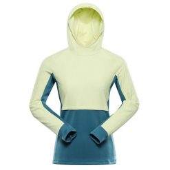 Bluza damska sportowa szybkoschnąca z kapturem Alpine Pro Feza. Żółte bluzy damskie Alpine Pro, m, bez wzorów, z elastanu, z kapturem. Za 359.00 zł.