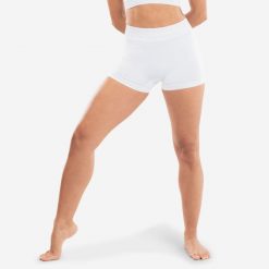 Second Life - Spodenki bokserki sportowe damskie - Stan Dobry. Białe bokserki damskie STAREVER, xs, bez wzorów, z elastanu, z podwyższonym stanem. Za 36.99 zł.