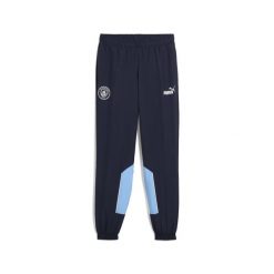 Młodzieżowe spodnie Manchester City ftblARCHIVE PUMA Navy Team Light Blue. Niebieskia spodnie dresowe damskie Puma, m, bez wzorów, z dresówki. W wyprzedaży za 189.00 zł.