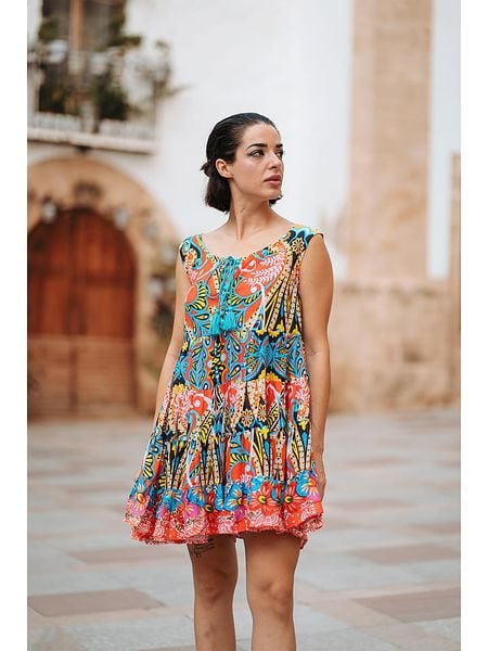 Isla Bonita by SIGRIS Sukienka ze wzorem rozmiar: L. Sukienki damskie Isla Bonita by SIGRIS, bez wzorów, z bawełny, bez ramiączek. Za 118.28 zł.