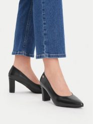 MEXX Czółenka EO-WS3990-01 Czarny. Czarne czółenka damskie Mexx, bez wzorów, ze skóry, bez obcasa. Za 299.99 zł.
