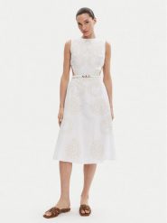 Silvian Heach Sukienka codzienna GPP25342VE Biały Regular Fit. Białe sukienki damskie Silvian Heach, bez wzorów, z bawełny, bez ramiączek. Za 829.99 zł.